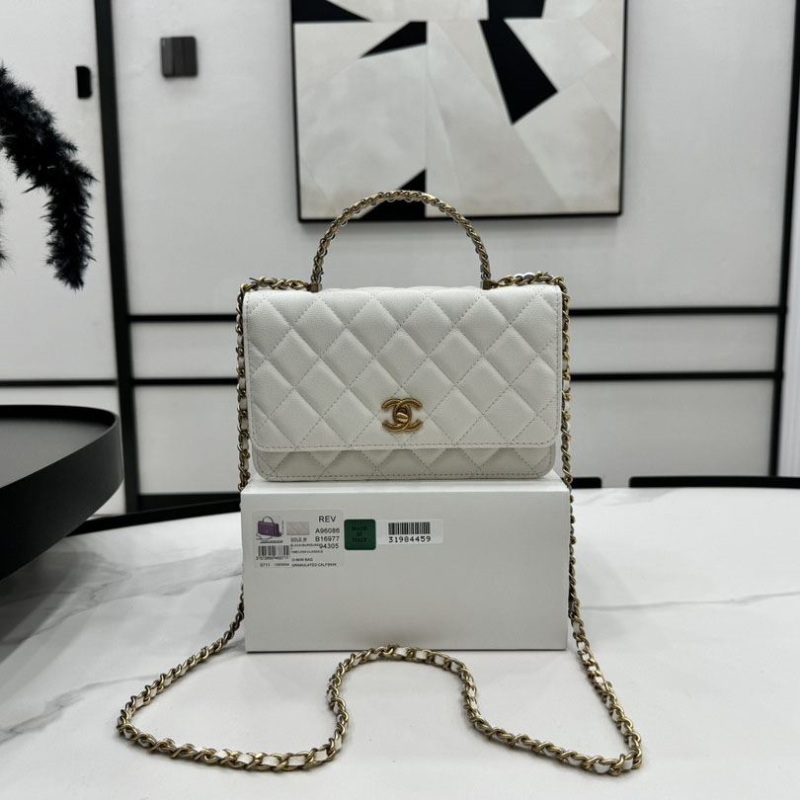 Ch*el top handle bags